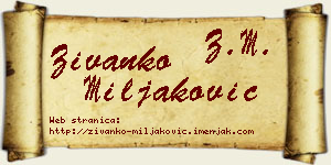 Živanko Miljaković vizit kartica